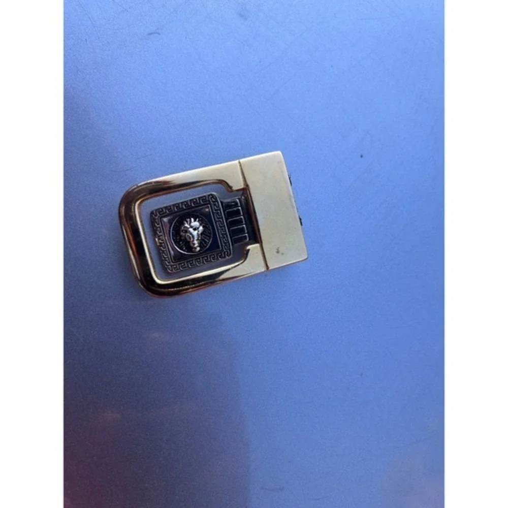Vintage Lion Head V style Logo Clamp Buckle‎ belt Fits 1